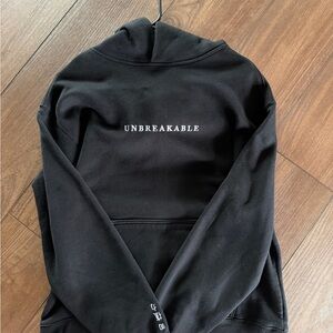 Black 'Unbreakable' Hoodie unisex small